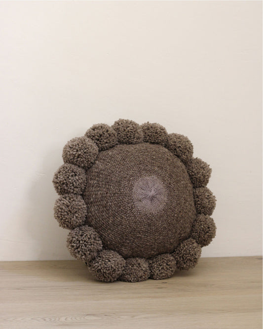 Circular Pom Pom Pillow